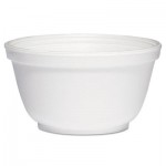 Dart Foam Bowls, 10 Ounces, White, Round DCC10B20