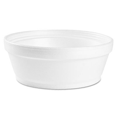 DCC 8SJ32 Foam Container, 8 oz, White, Squat, 500/Carton DCC8SJ32