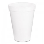 Dart Foam Drink Cups, 12oz, White, 1000/Carton DCC12J16