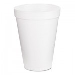Dart Foam Drink Cups, 12oz, White, 25/Bag, 40 Bags/Carton DCC12J12