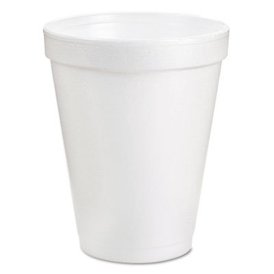 Dart Foam Drink Cups, 8oz, White, 25/Bag, 40 Bags/Carton DCC8J8