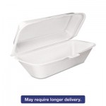 99HT1 Foam Hoagie Container with Removable Lid, 9-4/5x5-3/10x3-3/10, White, 125/Bag DCC99HT1R