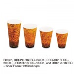 Foam Hot/Cold Cups, 16oz, Brown/Black, 1000/Carton DCC16U16ESC