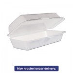 DCC 72HT1 Foam Hot Dog Container with Hinged Lid, 7-1/10 x 3-4/5 x 2-3/10