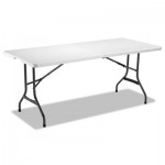 RESIN FOLD HALF Fold-in-Half Resin Folding Table, 71w x 30d x 29h, White ALEFR72H