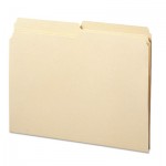 Smead Folders, 1/2 Cut Assorted, Reinforced Top Tab, Letter, Manila, 100/Box SMD10326