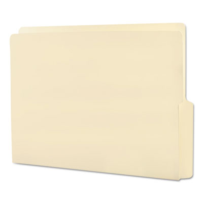 Smead Folders, 1/2 Cut Bottom, Reinforced End Tab, Letter, Manila, 100/Box SMD24128