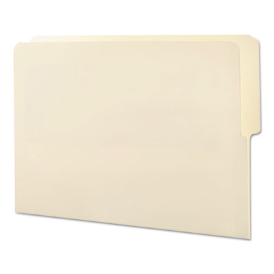 Smead Folders, 1/2 Cut Top, Reinforced End Tab, Letter, Manila, 100/Box SMD24127