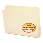 Smead Folders, 1/3 Cut Assorted, Reinforced End Tab, Letter, Manila, 100/Box SMD24134
