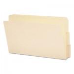 Smead Folders, 1/3 Cut Assorted, Reinforced End Tab, Legal, Manila, 100/Box SMD27134