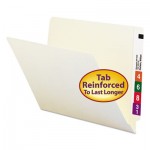 Smead Folders, Straight Cut, Reinforced End Tab, Letter, Manila, 100/Box SMD24109