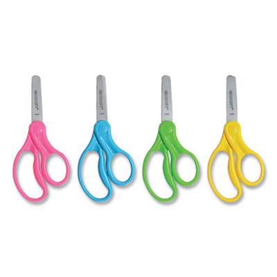 Westcott For Kids Scissors, Blunt Tip, 5" Long, 1.75" Cut Length, Randomly Assorted Straight Handles ACM13130