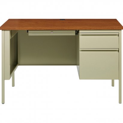 Lorell Fortress Series Oak Laminate Top Desk 66947