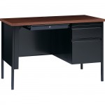 Lorell Fortress Series Walnut Laminate Top Desk 66948