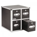Vaultz Four-Drawer CD File Cabinet, Holds 660 Folders/240 Slim/120 Std. Cases IDEVZ01049
