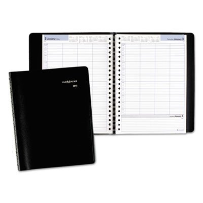 DayMinder Four-Person Group Daily Appointment Book, 7 7/8 x 11, Black, 2016 AAGG56000