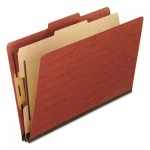 Pendaflex Four-Section Pressboard Folders, Legal, Red, 10/Box PFX2157R