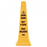 Rubbermaid Commercial FG627677YEL Four-Sided Caution, Wet Floor Yellow Safety Cone, 12 1/4 x 12 1/4 x 36h