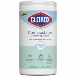 Clorox Free & Clear Compostable Cleaning Wipes 32486CT