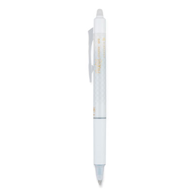 Pilot PIL15128 FriXion Clicker Design Erasable Retractable Gel Pen, Extra Fine 0.5 mm, Black Ink, White Barrel, Dozen PIL15128