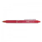 Pilot FriXion Clicker Erasable Retractable Gel Pen, Fine 0.7 mm, Red Ink, Red Barrel PIL31452