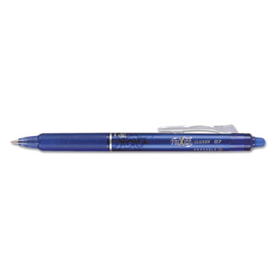 Pilot FriXion Clicker Erasable Retractable Gel Pen, Fine 0.7 mm, Blue Ink, Blue Barrel PIL31451