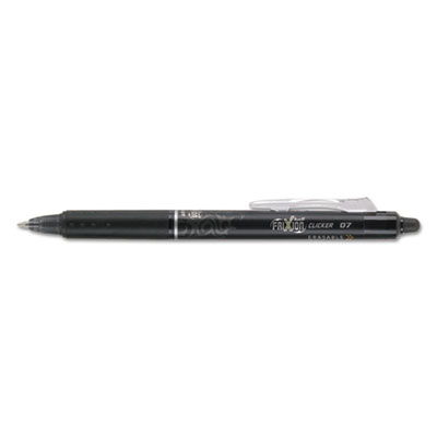 Pilot FriXion Clicker Erasable Retractable Gel Pen, 0.7 mm, Black Ink/Barrel PIL31450