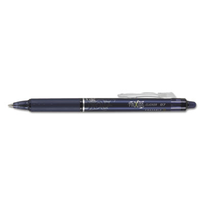 Pilot FriXion Clicker Erasable Retractable Gel Pen, Fine 0.7 mm, Navy Ink, Navy Barrel PIL31457