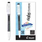 Pilot PIL11485 FriXion Erasable Stick Marker Pen, 0.6 mm, Black Ink/Barrel, Dozen PIL11485
