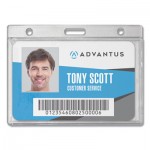 Advantus Frosted Rigid Badge Holder, 3.68 x 2.75, Clear, Horizontal, 25/Box AVT76075