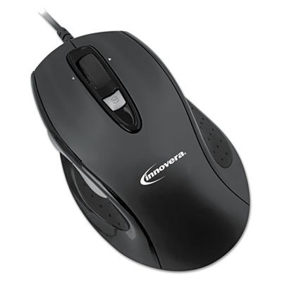 103 Full-Size Wired Optical Mouse, USB, Black IVR61014
