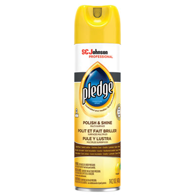 Pledge Furniture Polish, Lemon, 13.8oz, Aerosol SJN301168