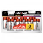Rayovac Fusion Advanced Alkaline D Batteries, 8/Pack RAY8138LTFUSK