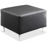 Lorell Fuze Modular Series Black Leather Guest Seating 86920