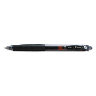 Pilot G-Knock BeGreen Retractable Gel Ink Pen, Black Ink, .7mm, Dozen PIL31506