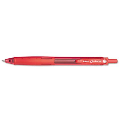 Pilot G-Knock BeGreen Retractable Gel Ink Pen, Red Ink, .7mm, Dozen PIL31508