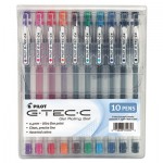 072838354846 G-TEC-C Ultra Gel Ink Stick Pen, Assorted Ink, .4mm, 10/Pack PIL35484