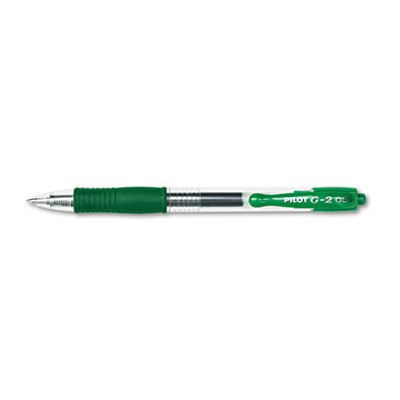 Pilot G2 Premium Gel Ink Penn, Refillable, Green Ink, .5mm, Dozen PIL31005