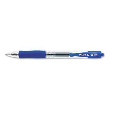 Pilot G2 Premium Retractable Gel Ink Pen, Refillable, Blue Ink, .5mm, Dozen PIL31003