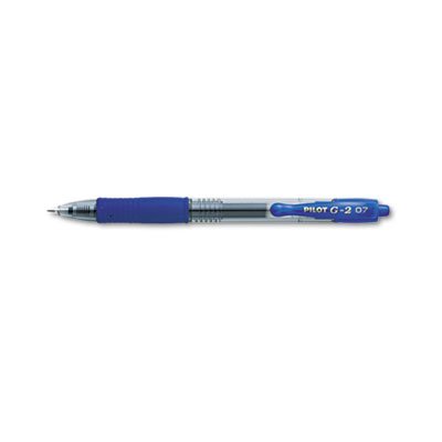 Pilot G2 Premium Retractable Gel Ink Pen, Refillable, Blue Ink, .7mm, Dozen PIL31021