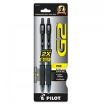 Pilot G2 Premium Retractable Gel Ink Pen, Refillable, Black Ink, .7mm, 2/Pack PIL31031