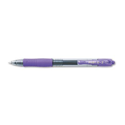 Pilot G2 Premium Retractable Gel Ink Pen, Refillable, Purple Ink, .7mm, Dozen PIL31029