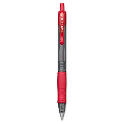 Pilot G2 Premium Retractable Gel Ink Pen, Refillable, Red Ink, 1mm, Dozen PIL31258