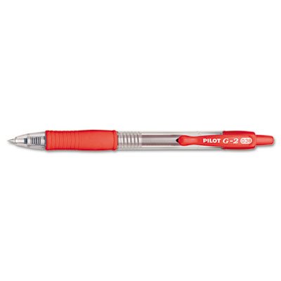 Pilot G2 Premium Retractable Gel Ink Pen, Red Ink, Ultra Fine, Dozen PIL31279