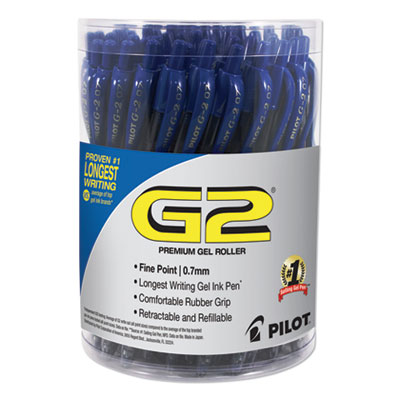 Pilot G2 Premium Retractable Gel Pen, Fine 0.7 mm, Blue Ink/Barrel, 36/Pack PIL84066