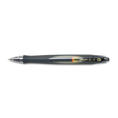 Pilot G6 Retractable Gel Ink Pen, Refillable, Black Ink, .7mm PIL31401