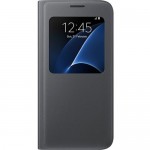 Samsung Galaxy S7 S-View Flip Cover, Black EF-CG930PBEGUS
