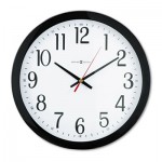 Howard Miller Gallery Wall Clock, 16" Overall Diameter, Black Case, 1 AA (sold separately) MIL625166