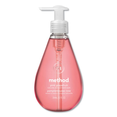 Method MTH00039 Gel Hand Wash, Pink Grapefruit, 12 oz Pump Bottle, 6/Carton MTH00039CT