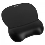 IVR51450 Gel Mouse Pad w/Wrist Rest, Nonskid Base, 8-1/4 x 9-5/8, Black IVR51450